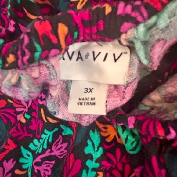 3X Women Floral Off the Shoulder Jumpsuit Romper Baggy Fit - Picture 9 of 9